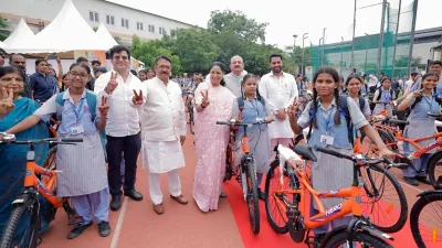 Bicycles Handed to Over 3000 Female Students in Delhi Under Vidya Vahini Initiative by CM Rekha Gupta