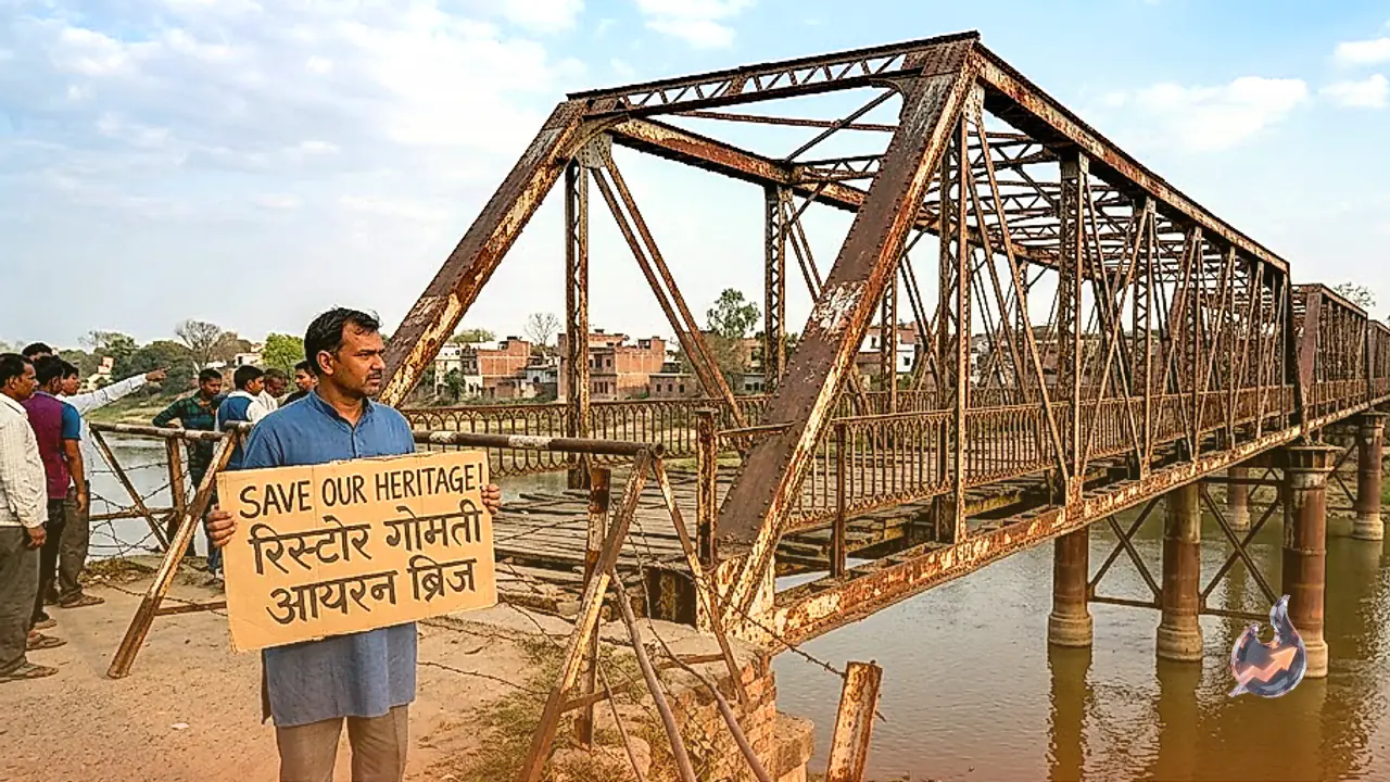 1857 के संग्राम से जुड़ा गोमती नदी का लोहे का पुल जर्जर, देखरेख की गुहार