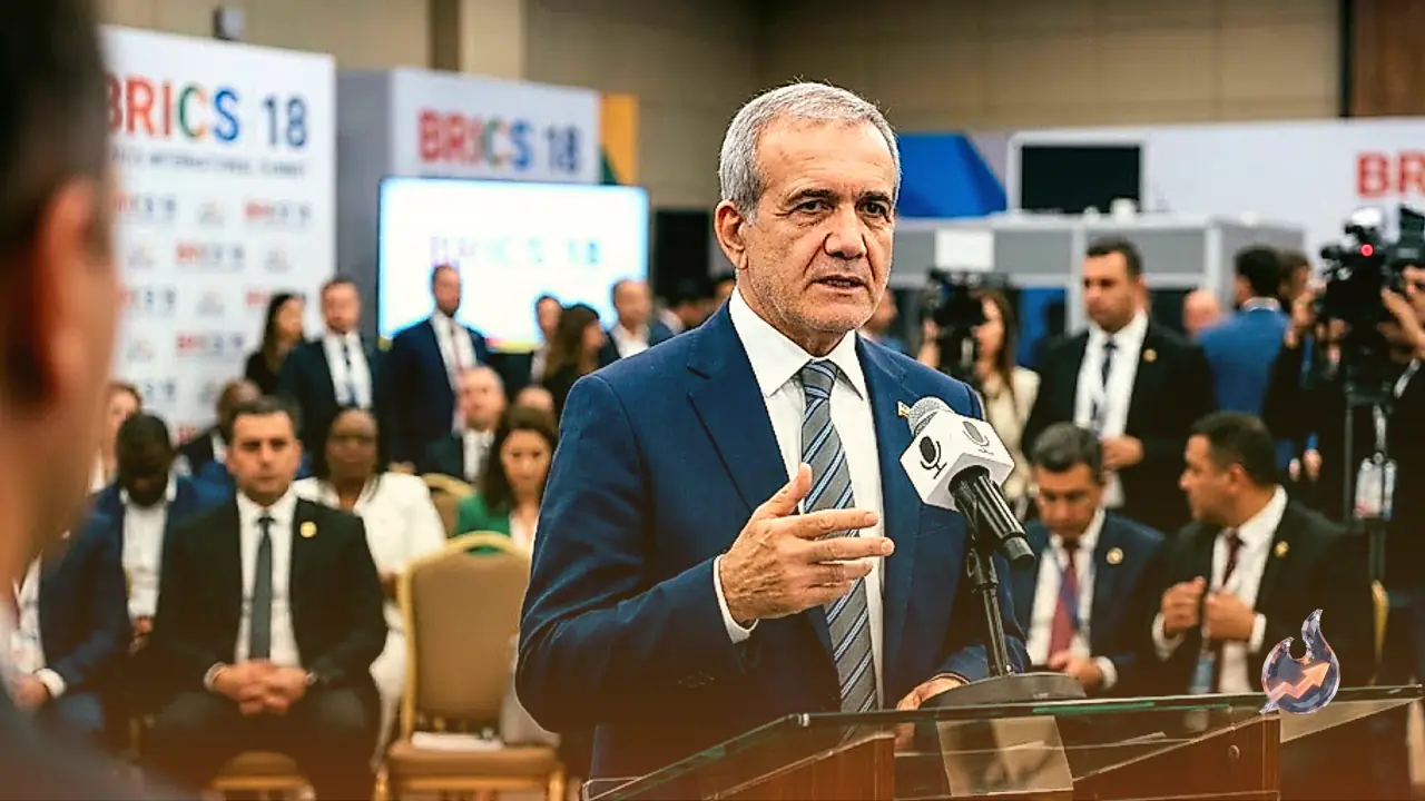 At 18th BRICS Summit, Masoud Pezeshkian Warns Global Community of Widespread Impact from Military Strikes and Sanctions