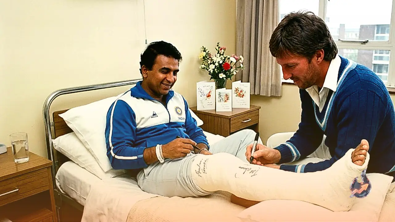 Ian Botham Struck Sunil Gavaskar With Powerful Shot In 1982 Oval Test Then Visited Hospital To Autograph Indian Legend Cast