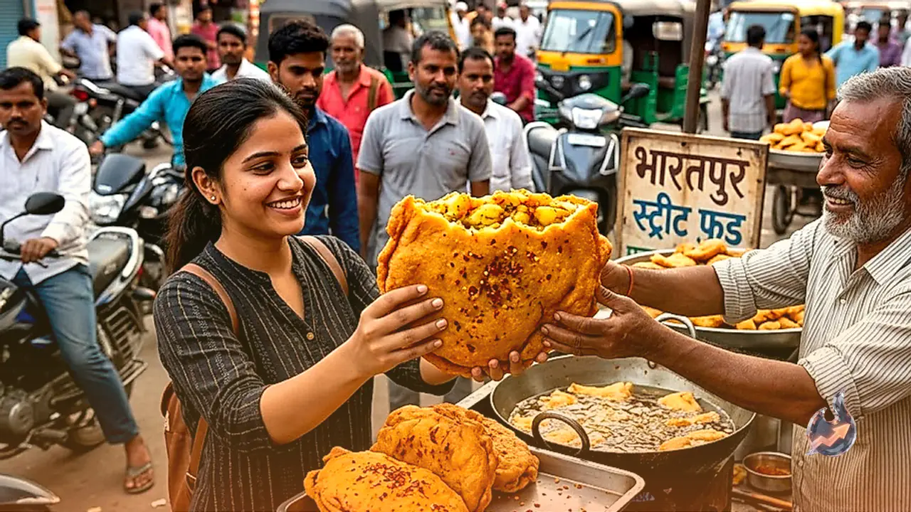 This Rs 20 street snack in Bharatpur is winning over food lovers with its bold size and spice