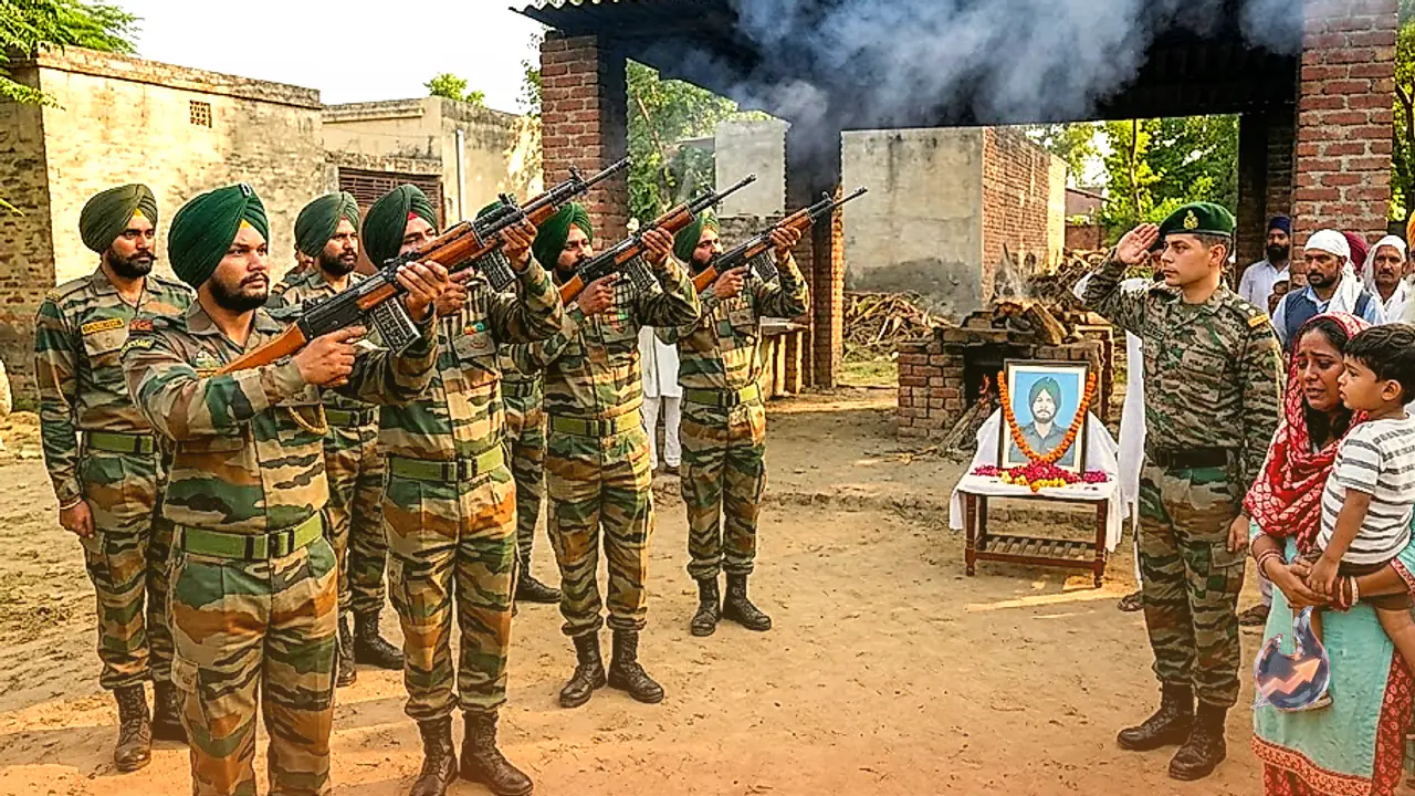 Punjab Soldier, 33, Dies of Cardiac Arrest While on Delhi Duty, Cremated With Military Honours in Ludhiana
