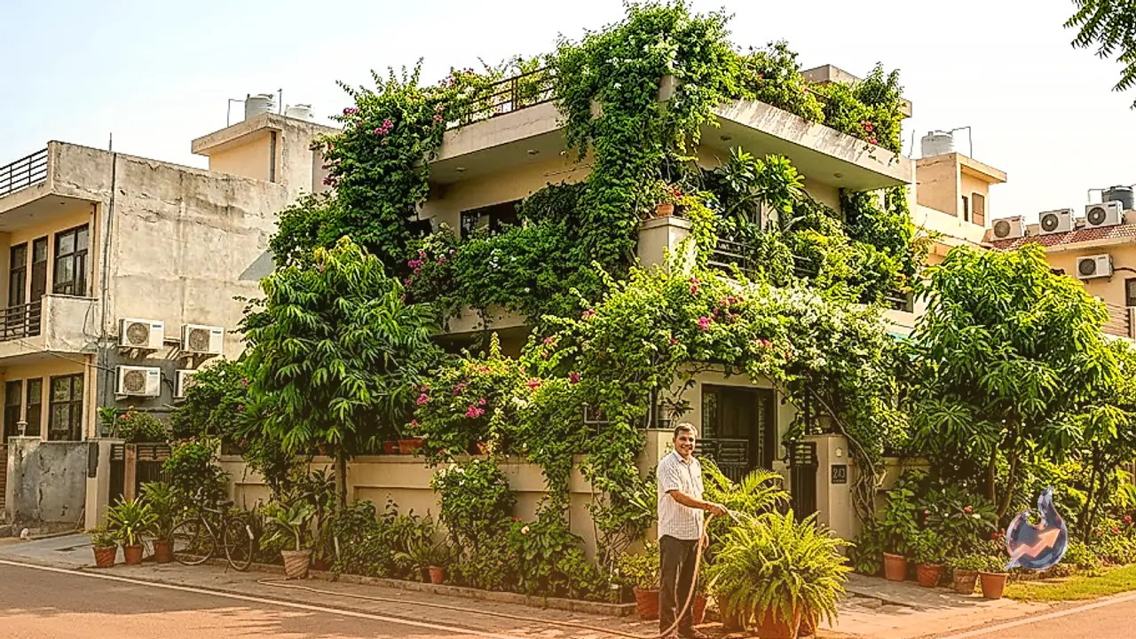 This Faridabad home stays 10 degrees cooler than outside, thanks to a garden that covers half the house