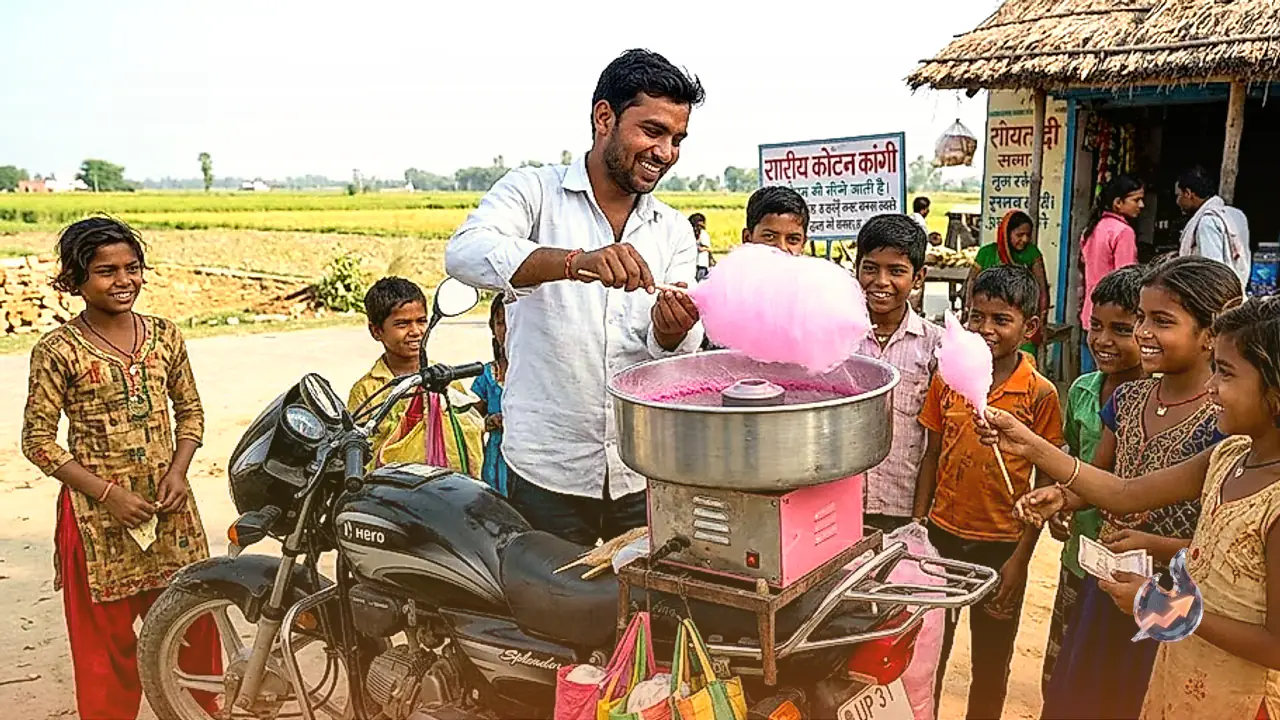 Starting with a ₹5,000 Machine, Lakhimpur Entrepreneur Zuber Turns Small Cotton Candy Setup into High Earning Venture