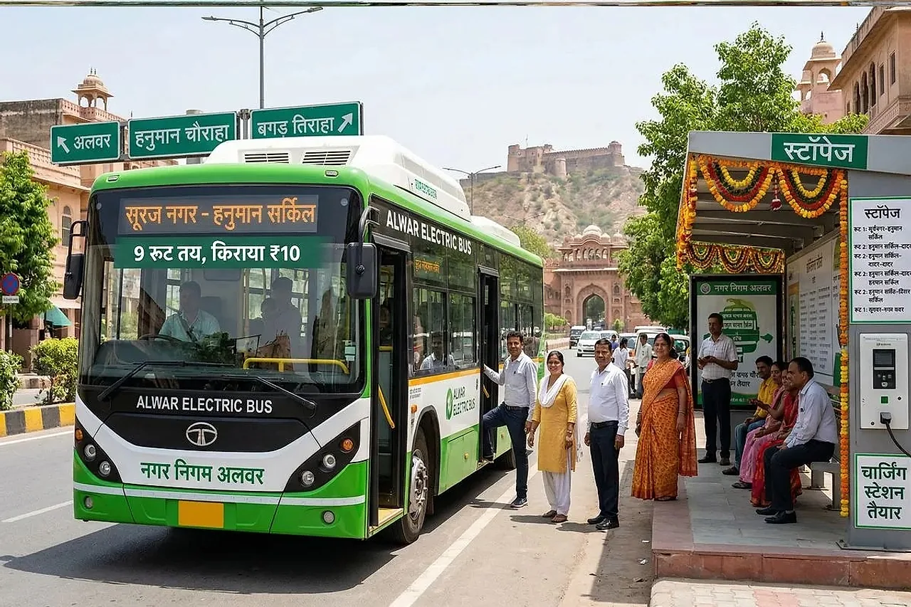 45 Electric and 3 Hydrogen Buses to Run on the Jewar Airport Route as Yogi Flags Them Off From Lucknow