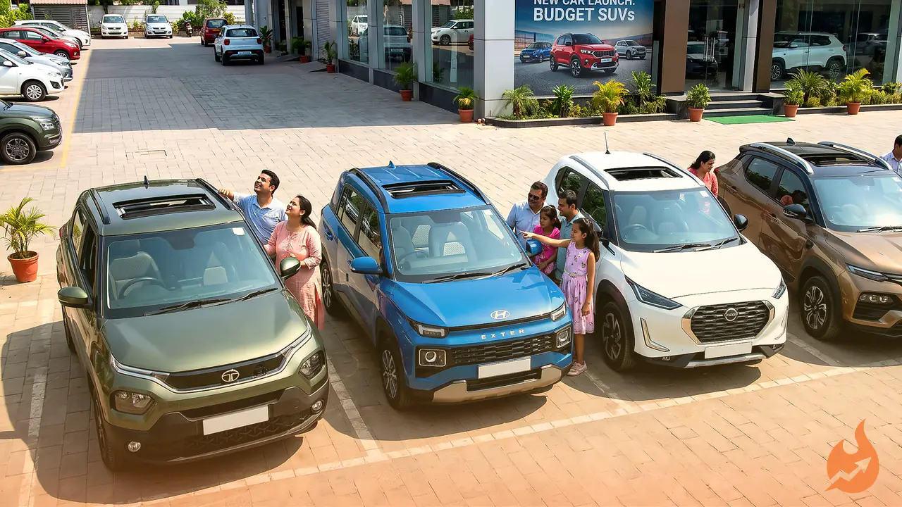 ₹6 लाख से कम में सनरूफ और 27 KM/KG तक माइलेज: मिडिल क्लास के बजट में फिट बैठती हैं ये चार दमदार SUV