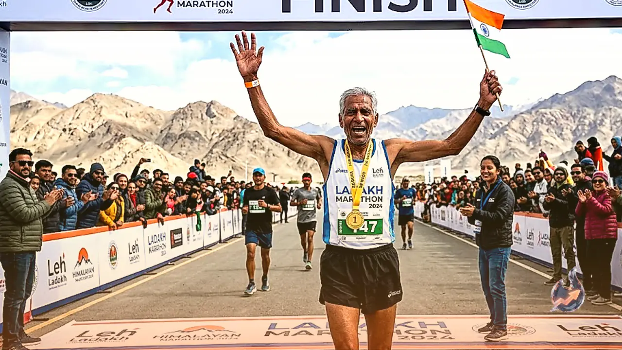 Ladakh Marathon at 70: Sikar Runner Rameshwar Jakhar Overcomes Spine Injury to Claim Top Podium