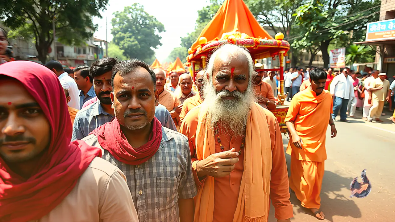 77-Year-Old Swami Nareshanand Sainacharya Takes Anti-Drug Mission to the Road, Leading a 1,500-Km Chariot March Toward Delhi