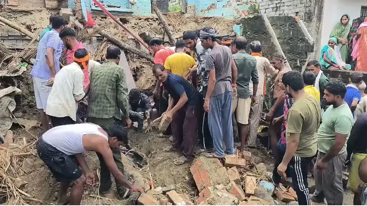 Kanpur's Hirni village mourns as rain-hit mud house collapse kills four, leaves daughter fighting for life