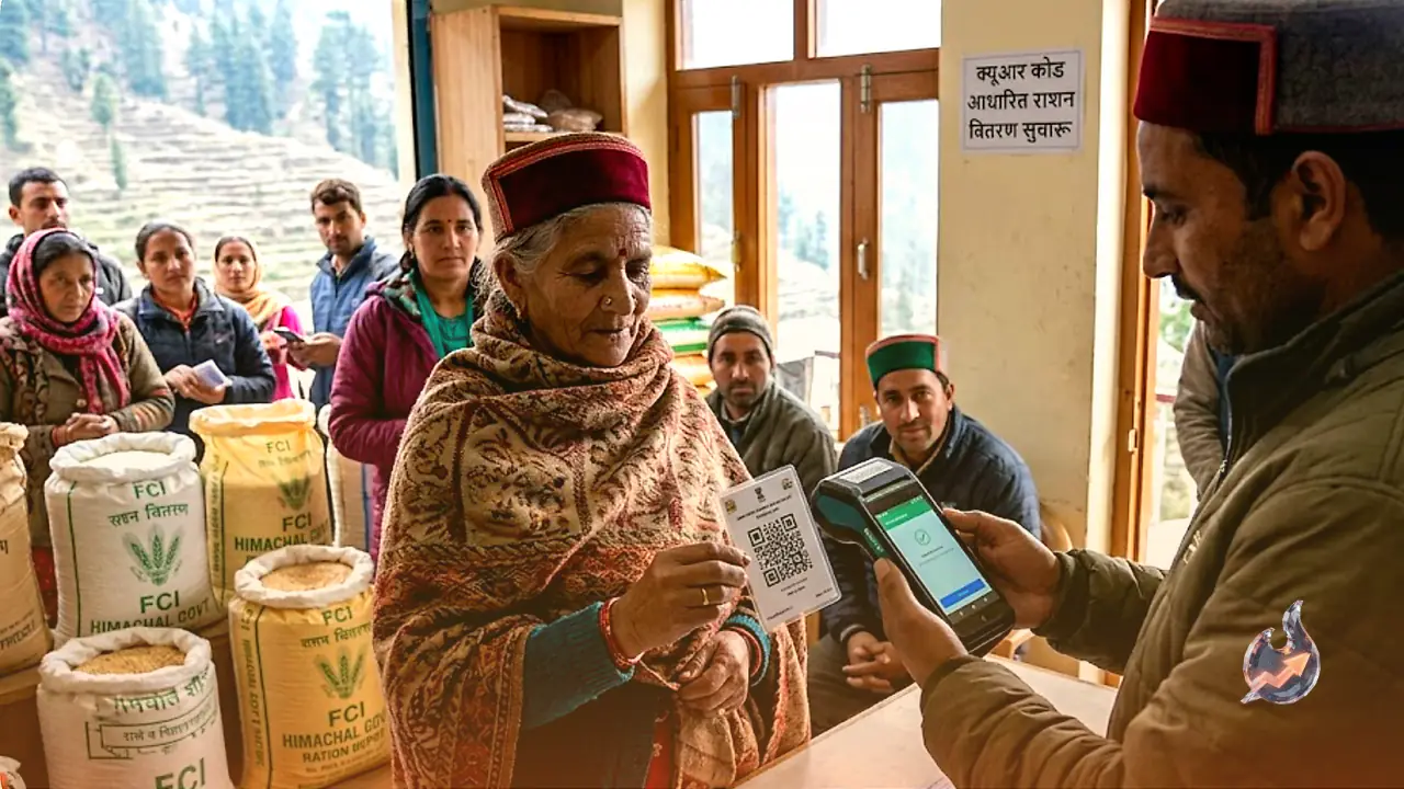 आधार सर्वर ठप्प होने पर QR कोड बना सहारा, हिमाचल प्रदेश के 74.26 लाख राशन लाभार्थियों को मिली राहत