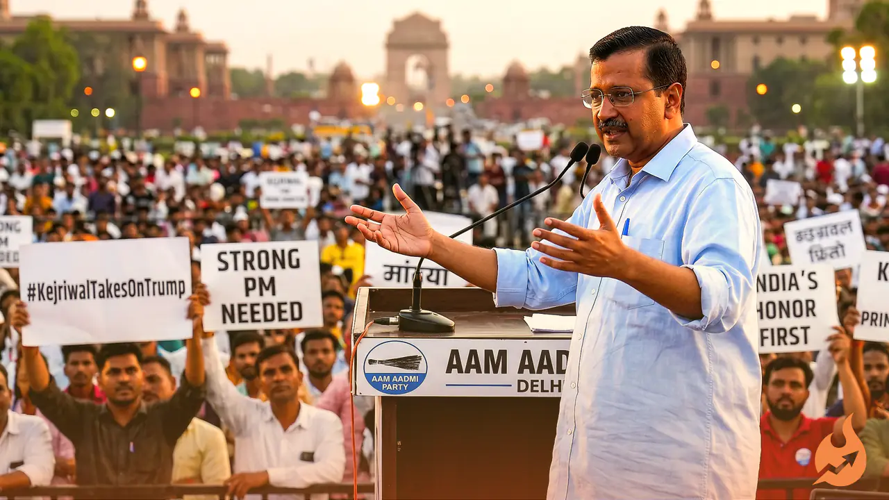 AAP का बड़ा दावा: जल्द मिलेगा 'मजबूत प्रधानमंत्री', X पर छेड़ा #KejriwalTakesOnTrump अभियान