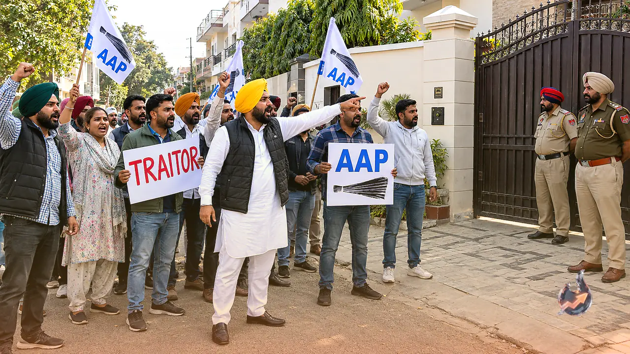 AAP Workers Outraged Against Harbhajan in Jalandhar, Traitor Written on House Wall