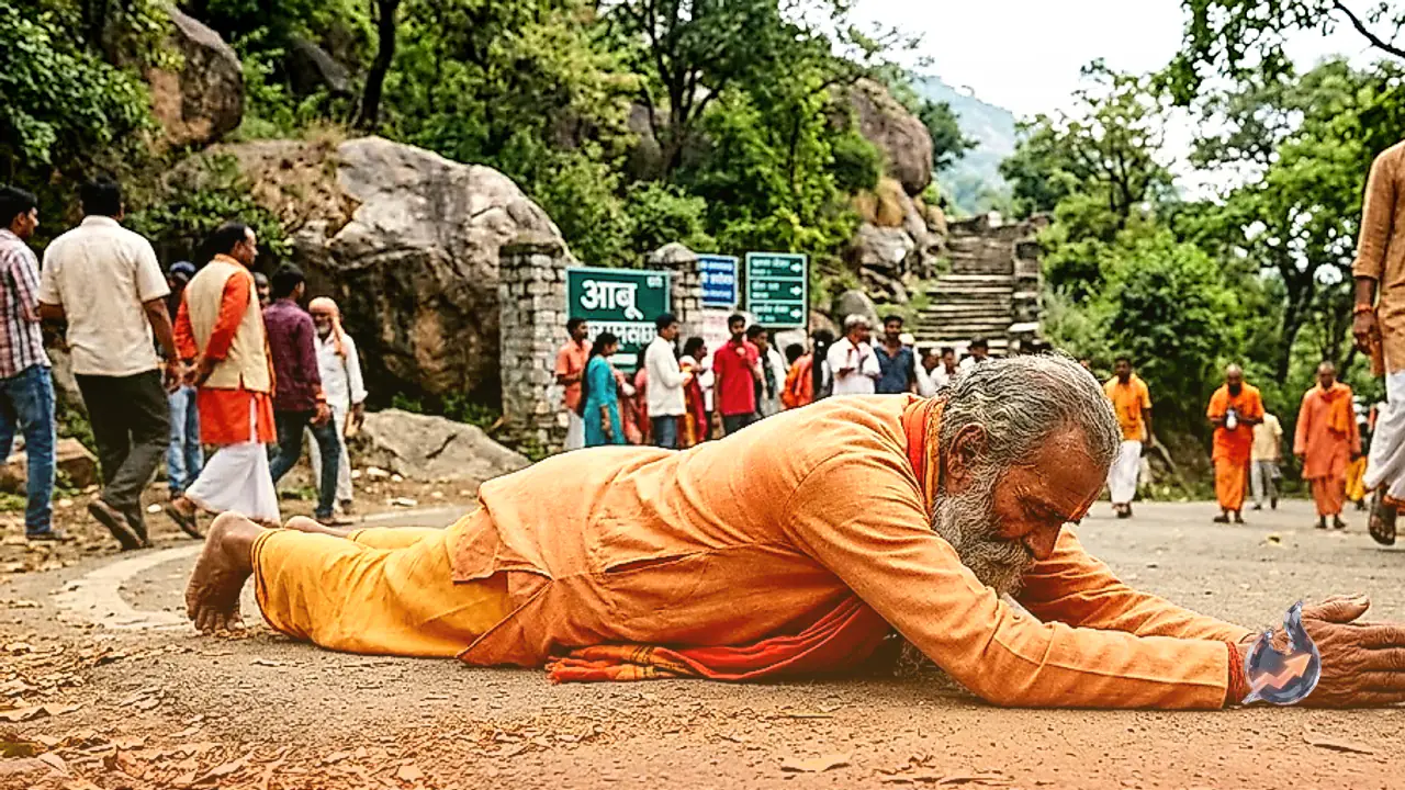 Saint Bajrangdas Maharaj Completes Gruelling 200-Kilometre Prostration Pilgrimage To Celebrate Renaming Of Mount Abu As Aburaj