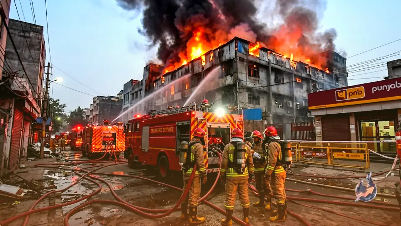आधी रात को चंदन होला स्थित एक कारखाने में लगी आग, दमकल की 30 गाड़ियों ने 8 घंटे में पाया काबू