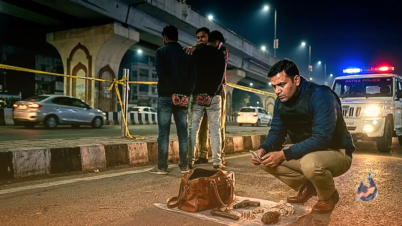 Two Suspects Detained Near Agam Kuan Flyover in Patna Following Recovery of Grenade and Firearms