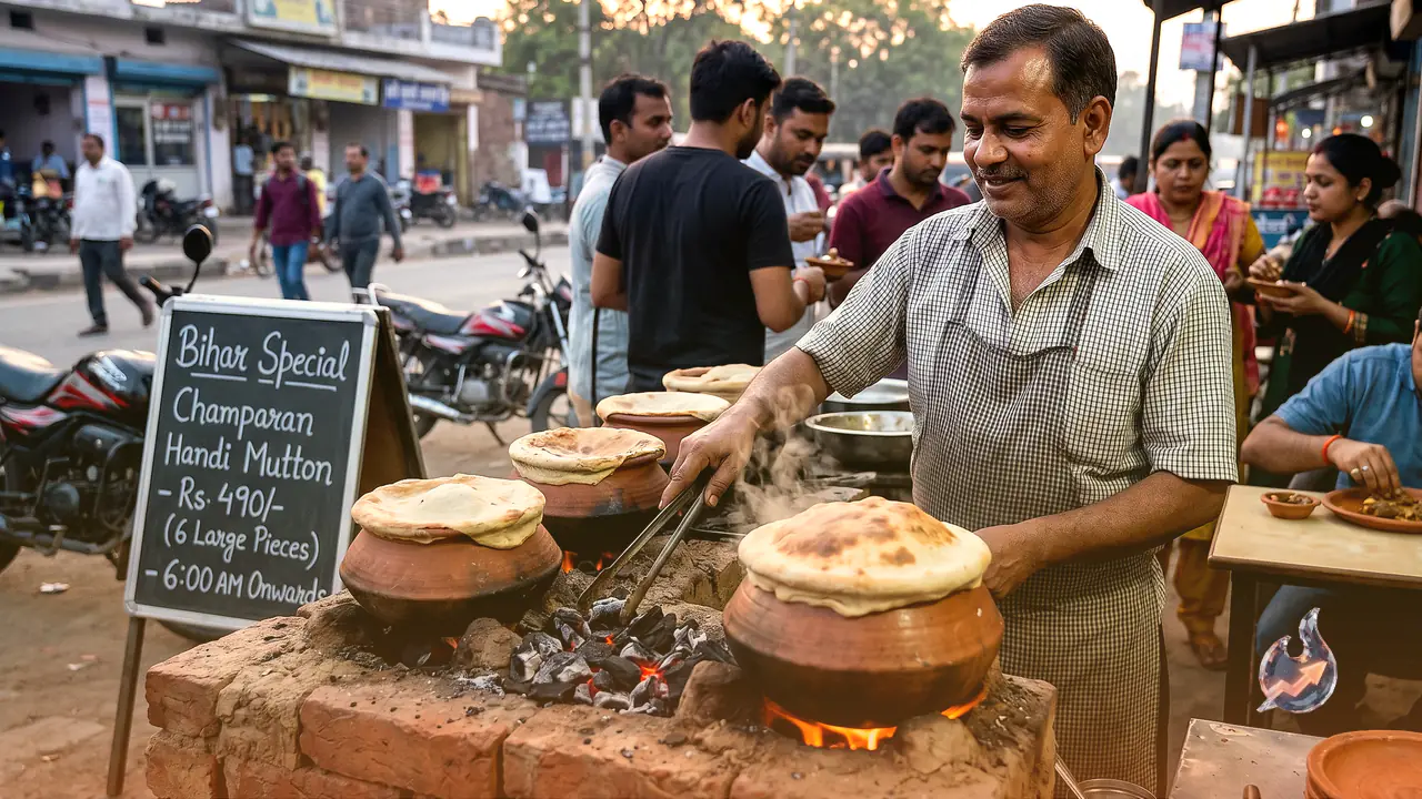 Slow-Cooked in Clay Pots on Bodla Road: Agra's Bihari Champaran Handi Mutton Wins Over Food Lovers