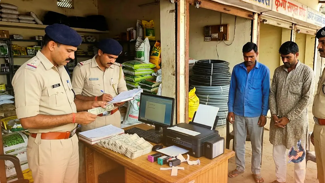 आगर मालवा में खाद-बीज की दुकान बनी नकली नोटों की फैक्ट्री, पुलिस ने दबोचे दो जालसाज़