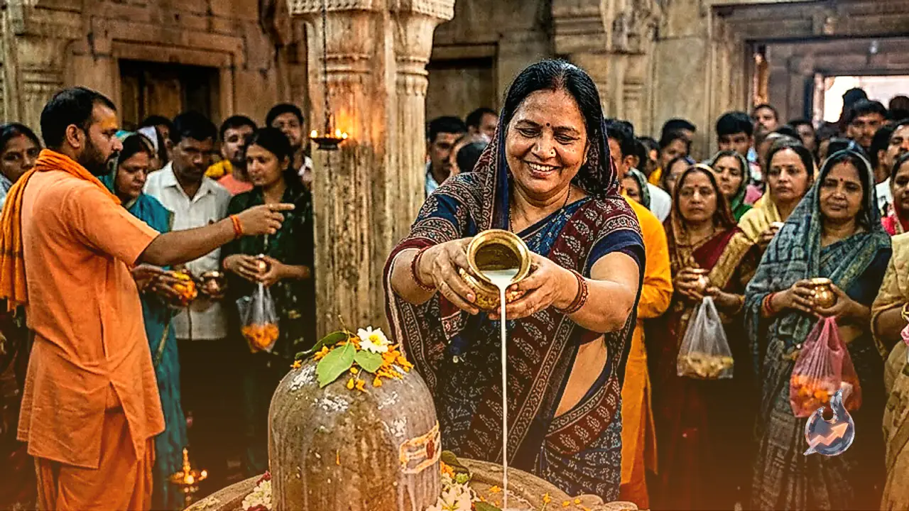 Spiritual Fervor Grips Agra's Paschimpuri Shiv Temple as Devotees Gather for Sacred Sawan Mondays
