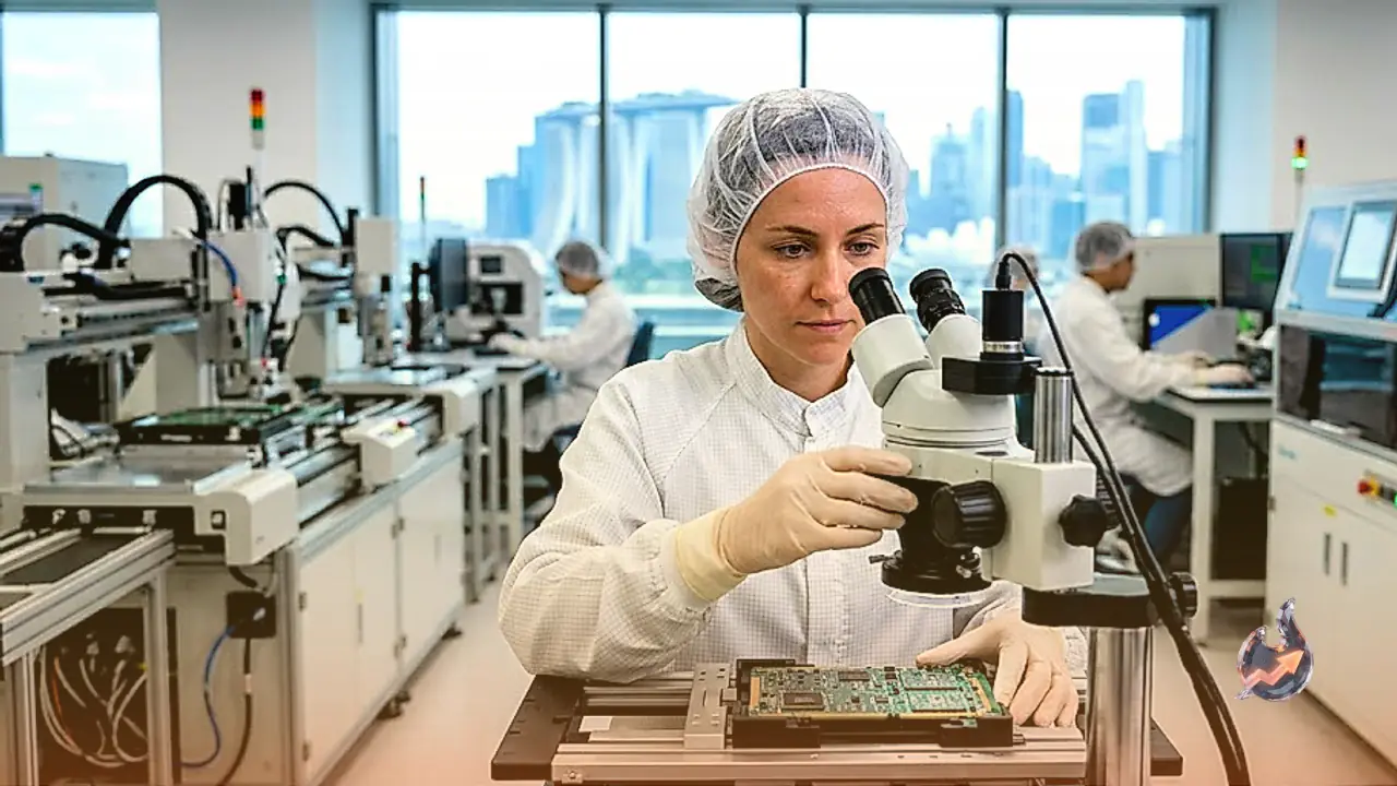 AI Electronics Demand Powers Singapore's Economy as Exports Hold Double-Digit Pace for a Fourth Month