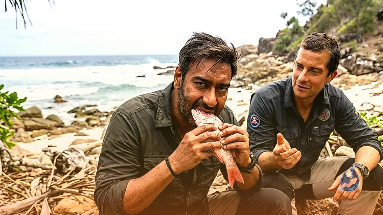 Ajay Devgn Ditches Cutlery Rule to Eat Raw Fish on Bear Grylls Island Trek