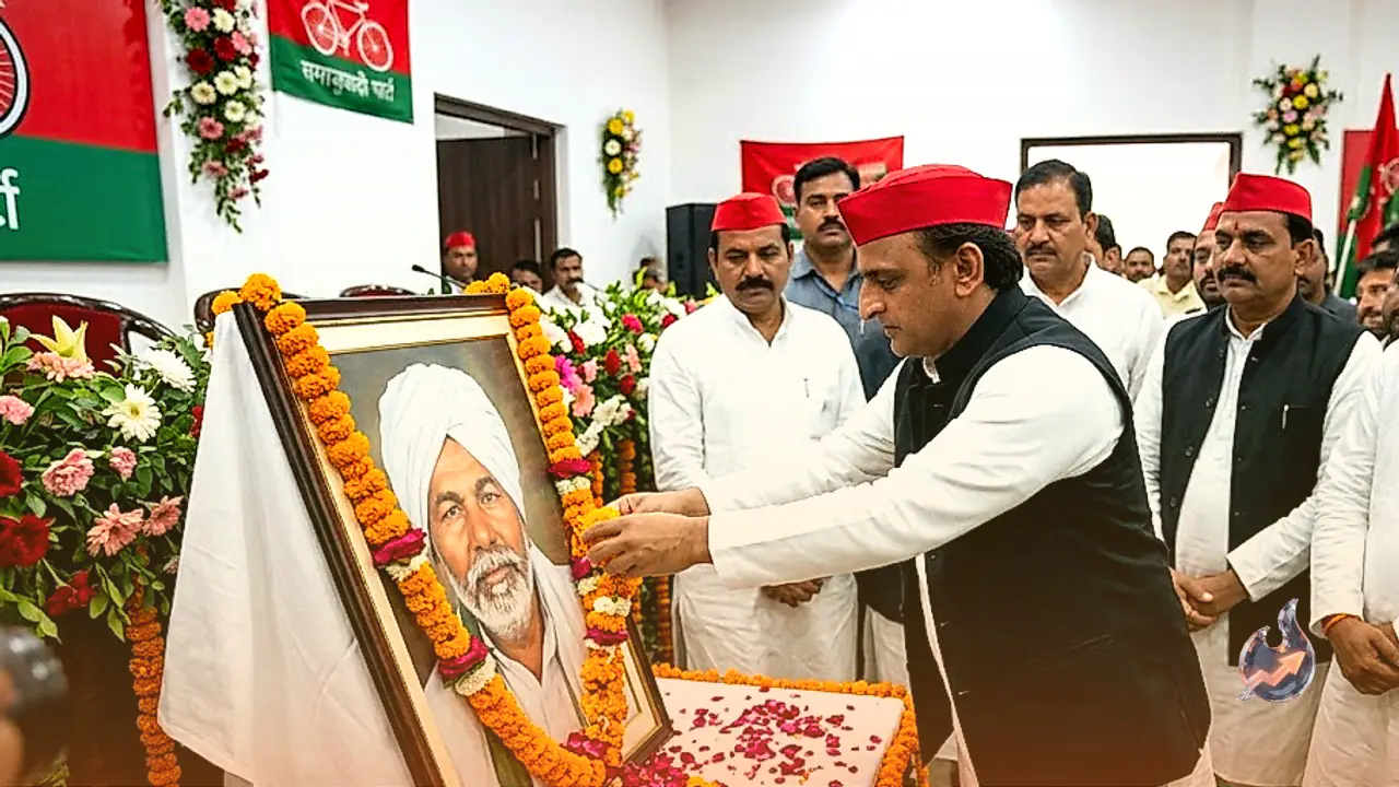 Akhilesh Yadav Honours Peasant Leader Mahendra Singh Tikait on Birth Anniversary