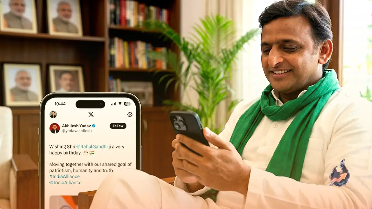 Akhilesh Yadav ने X पर Rahul Gandhi को जन्मदिन की बधाई दी, लिखा 'एक लक्ष्य' का संदेश
