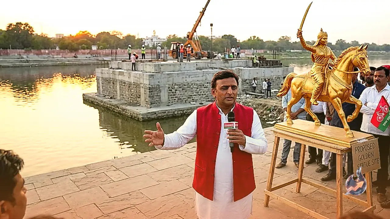 Akhilesh Yadav Pledges Golden Statue with Sword for Rani Durgavati on Riverfront if PDA Forms Government