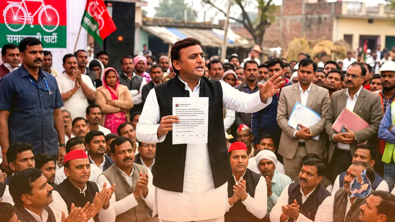 अखिलेश यादव का सोशल मीडिया पर व्यंग्य: 'अफ़वाही मंत्री' की तलाश में अब टिकट आकांक्षियों के साथ अधिकारी और ठेकेदार भी जुटे