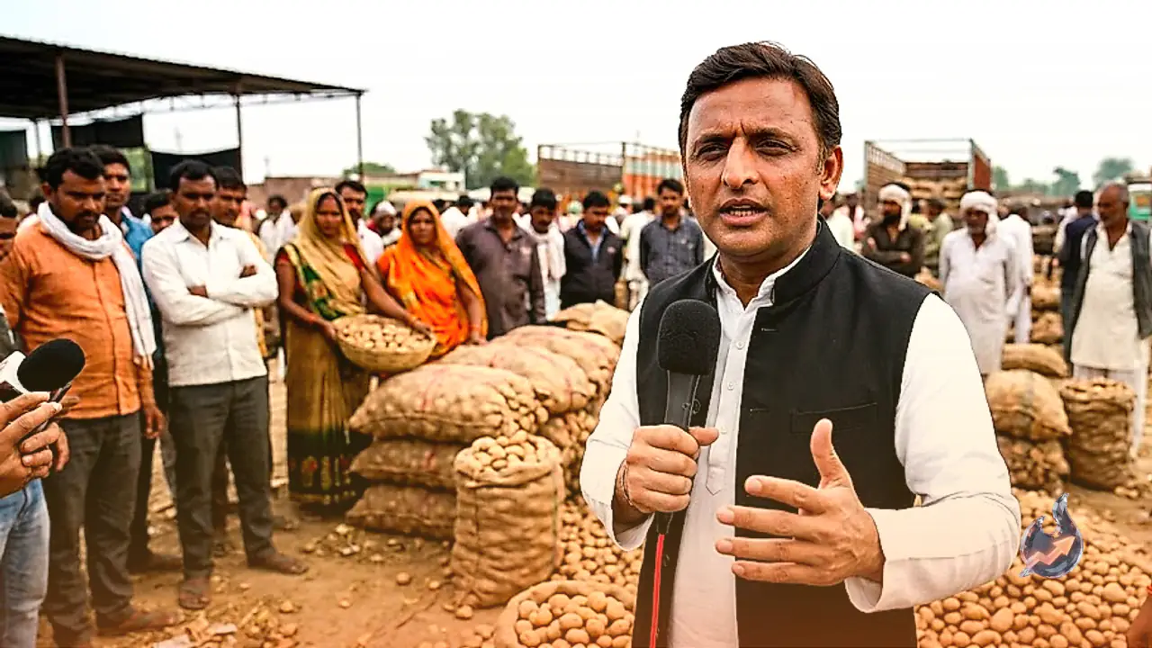 आलू के दाम 1 रुपये किलो पर आने से अखिलेश यादव का हमला, 1 ट्रिलियन डॉलर अर्थव्यवस्था के लक्ष्य पर उठाए सवाल