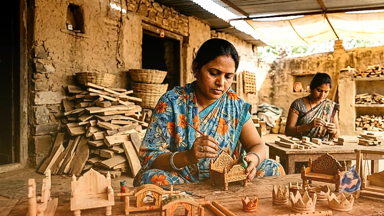 How Apoorva Built a Thriving Laddu Gopal Accessory Business in Alwar Using Upcycled Wood Scraps