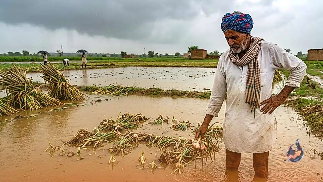 Alwar Farmers Face Growing Crisis as Rain Floods Fields, Threatens Onion and Bajra Crops