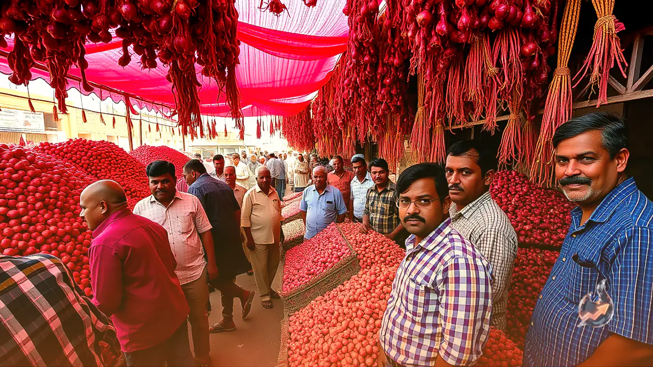 करौली में अलवर के तीखे लाल प्याज की भारी मांग, रोजाना पहुंच रही 160 क्विंटल खेप
