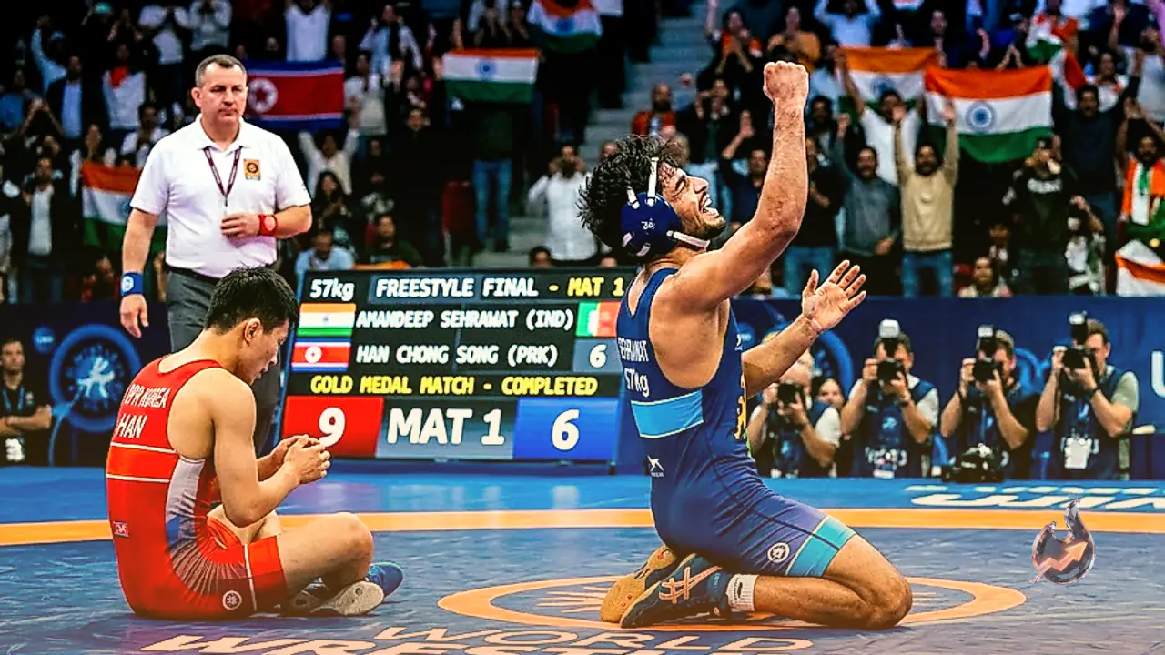Aman Sehrawat Stages Thrilling Final Fightback to Clinch Wrestling Gold, Securing India's 20th Top Medal