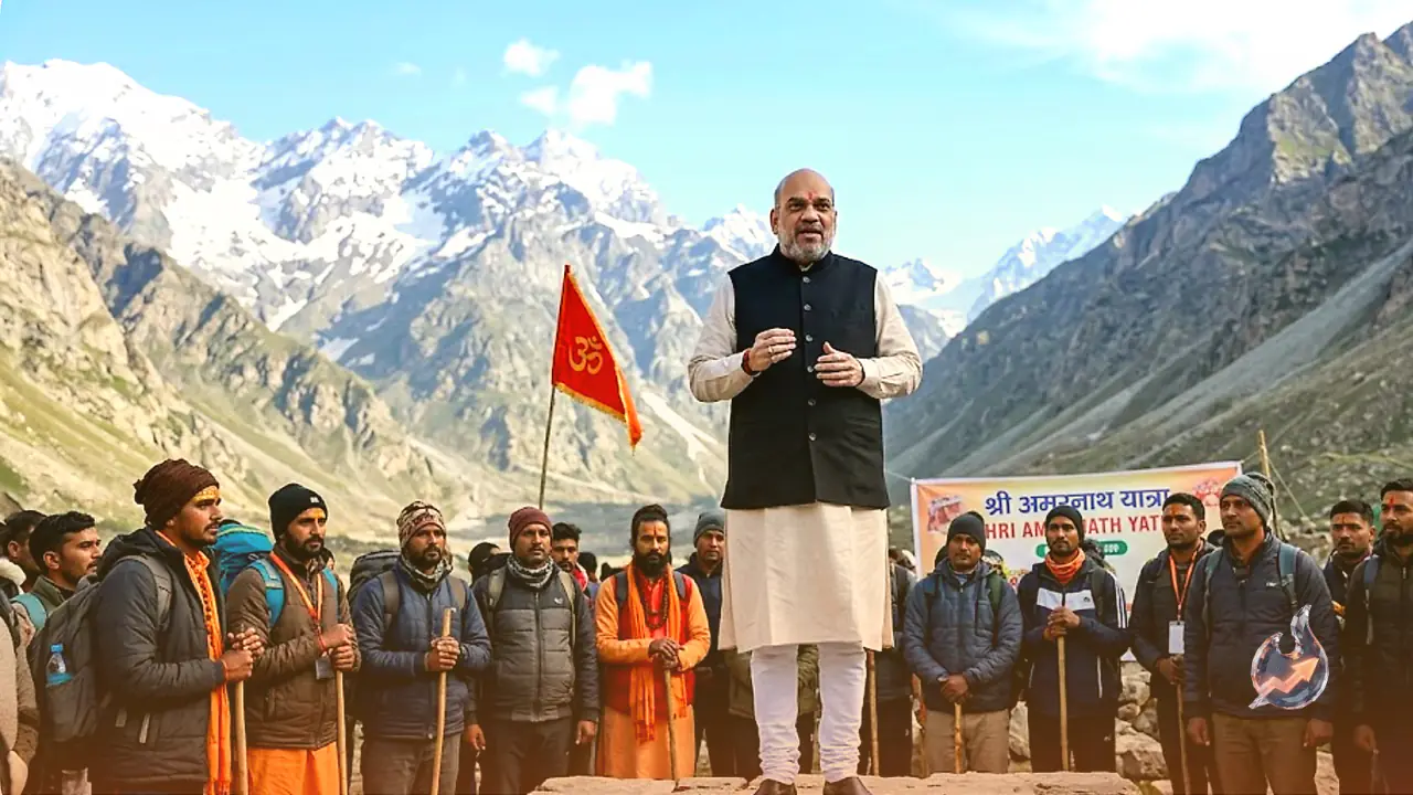 Amit Shah Marks The Start Of Amarnath Yatra With A Message For Devotees