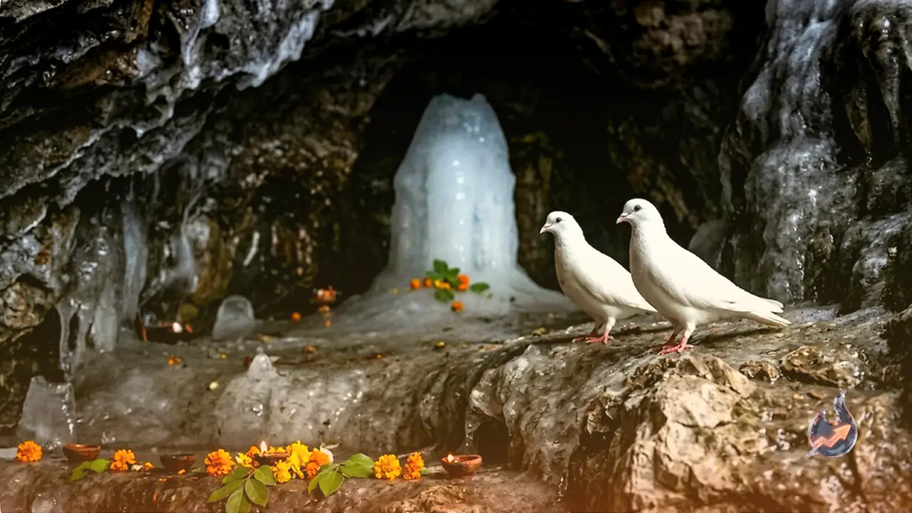 Two White Pigeons Inside the Amarnath Cave Are Said to Carry Shiva and Parvati's Own Blessing