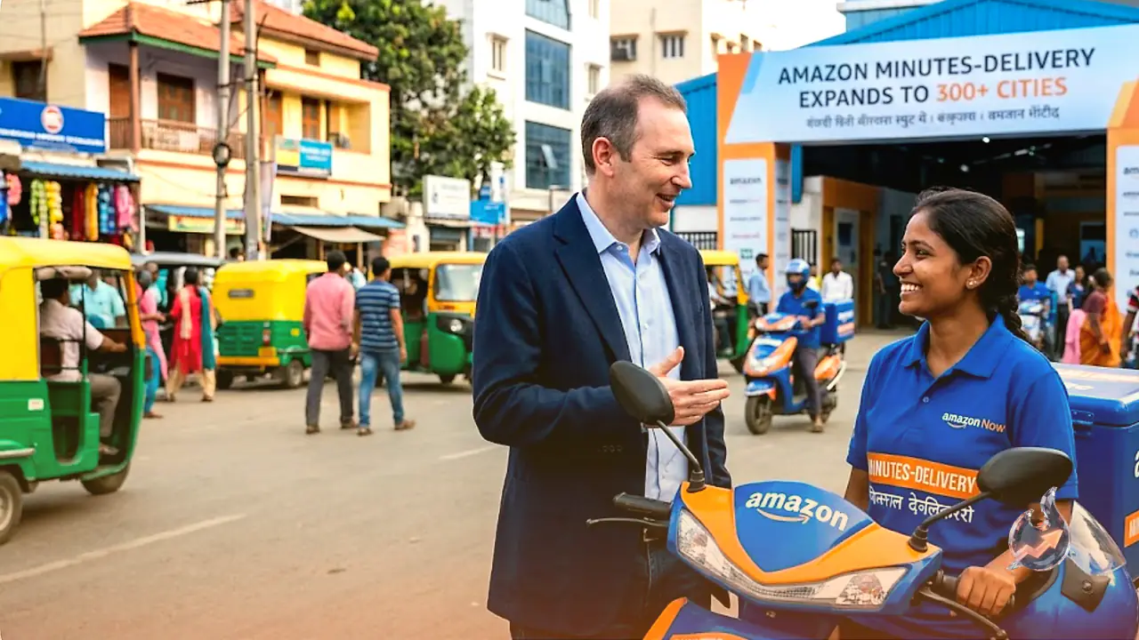 Amazon to take its minutes-delivery service to 300-plus Indian cities as Andy Jassy tours the country