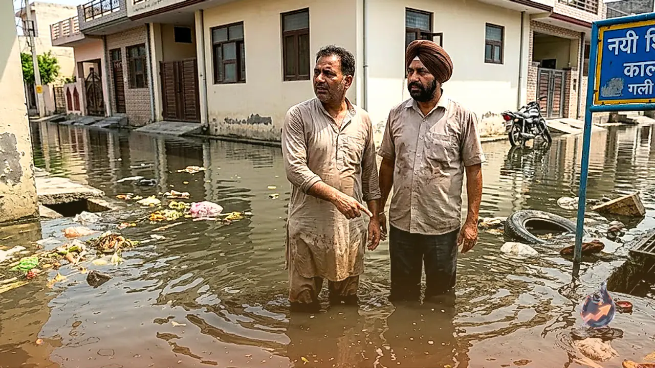Overflowing Drains Inundate Streets in New Shivpuri Colony of Ambala Cantt as Residents Fear Dengue Outbreak