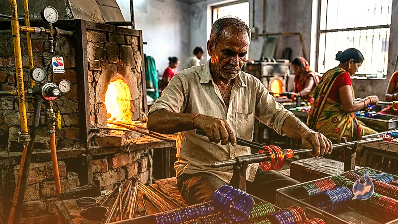 Global Gas Supply Restored: Firozabad Bangle Makers Speed Up Festival Production Despite Price Hikes