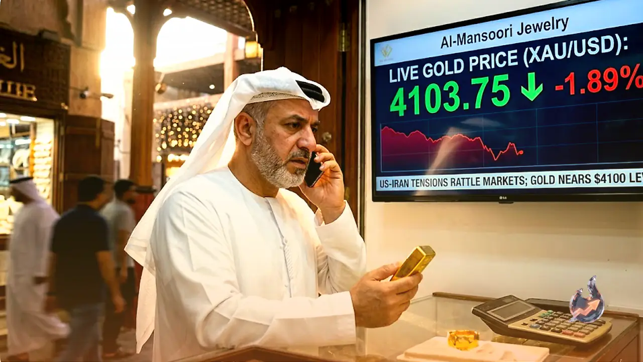 US strikes on Iran rattle markets as gold slides toward the $4,100 line