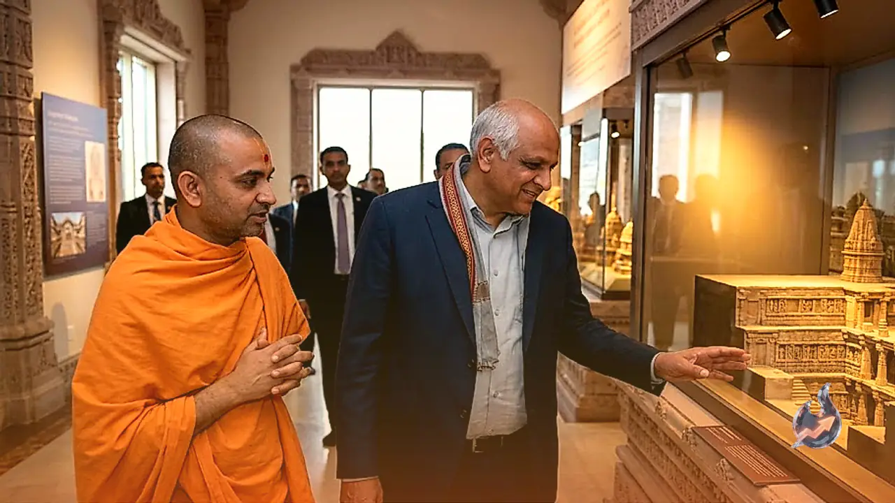 अमेरिका दौरे पर न्यू जर्सी के अक्षरधाम पहुंचे मुख्यमंत्री भूपेन्द्रभाई पटेल, आध्यात्मिक माहौल से हुए मंत्रमुग्ध