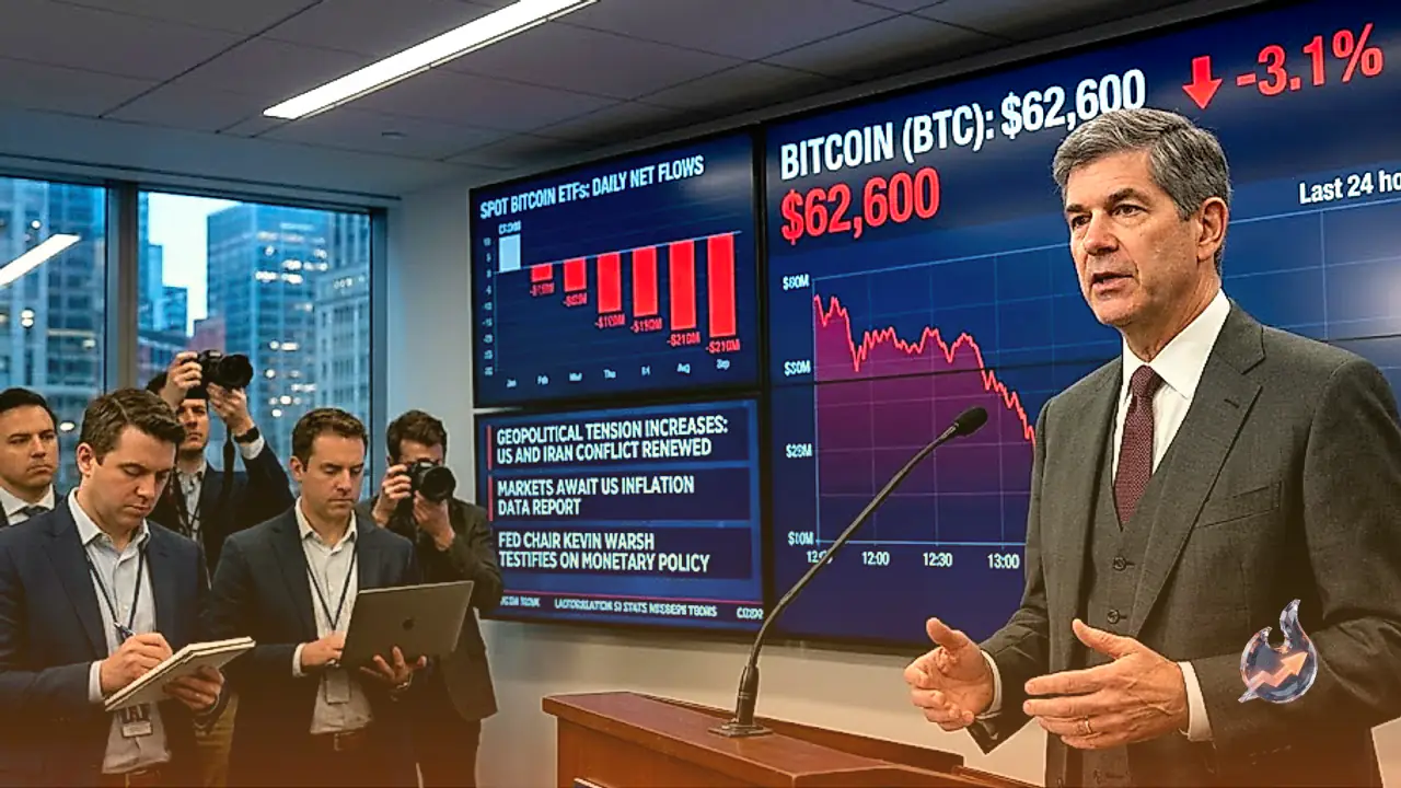 Geopolitics and Fund Withdrawals Drag Bitcoin Below $63,000 as Traders Brace for US Inflation Data