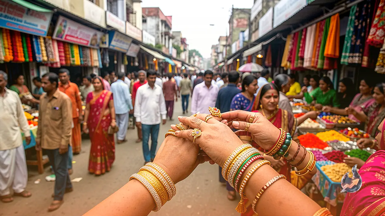 करवाचौथ पर चमके अमेरिकन डायमंड कंगन, मेटल डिजाइन और कम कीमत पर फिदा हुईं महिलाएं