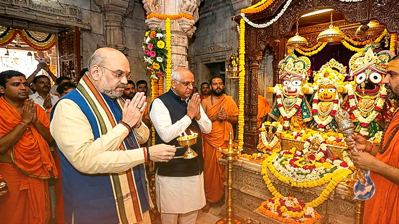 अमित शाह ने अहमदाबाद के जगन्नाथ मंदिर में की पूजा, प्रधानमंत्री नरेंद्र मोदी के जन्मदिन पर लंबी उम्र की कामना