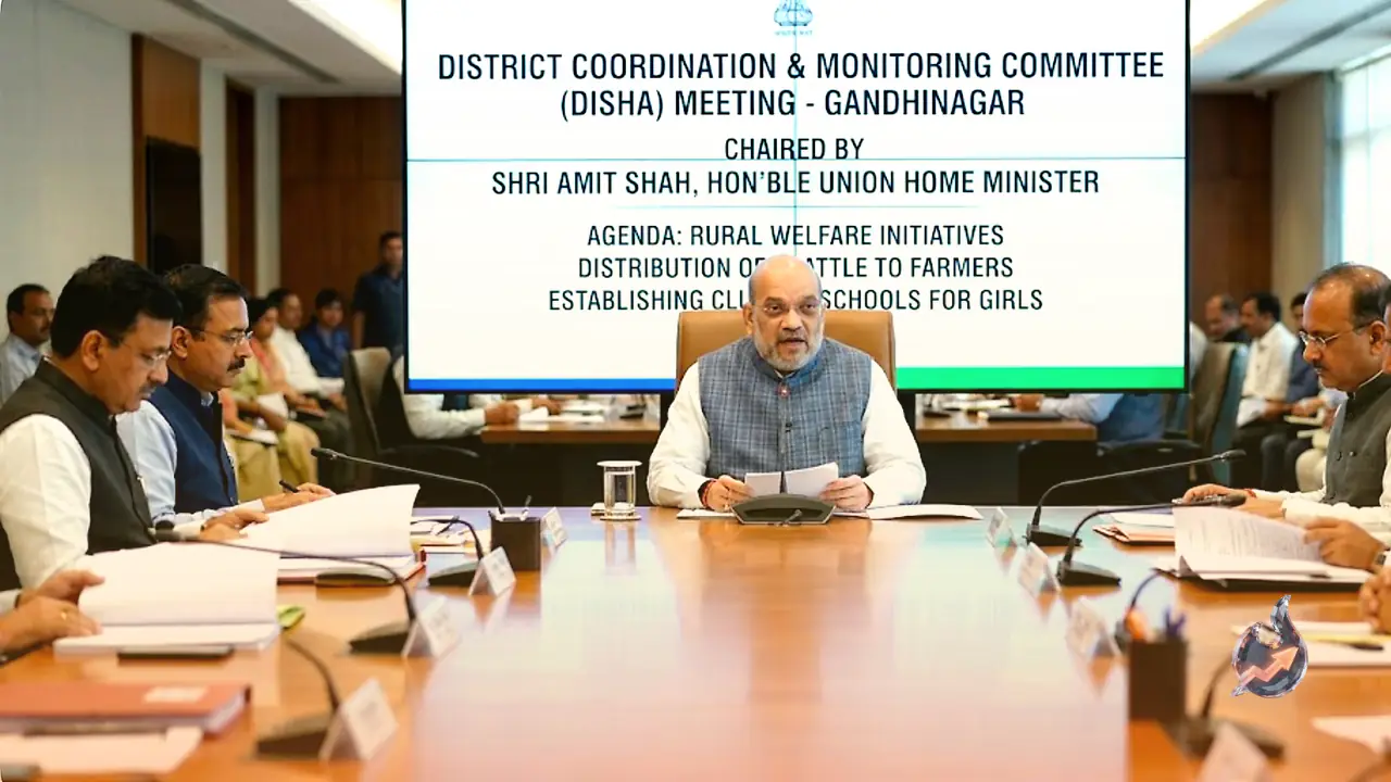 Amit Shah Chairs DISHA Meeting In Gandhinagar To Review Rural Welfare And Education Reforms