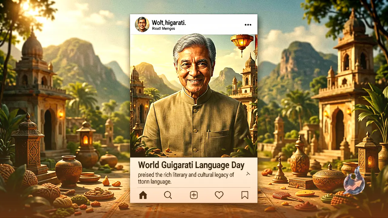 Amit Shah Extends Greetings on World Gujarati Language Day Highlighting Literary Heritage