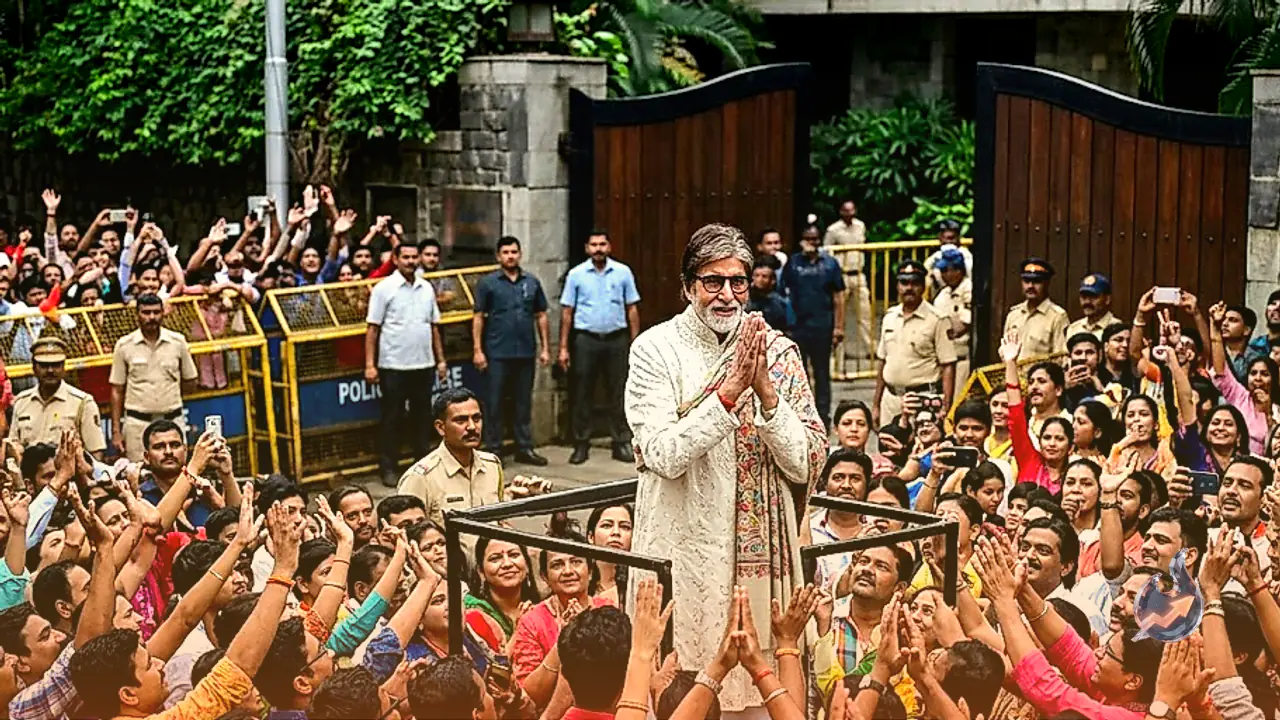 Amitabh Bachchan Greets Massive Crowd Outside Jalsa On His 84th Birthday