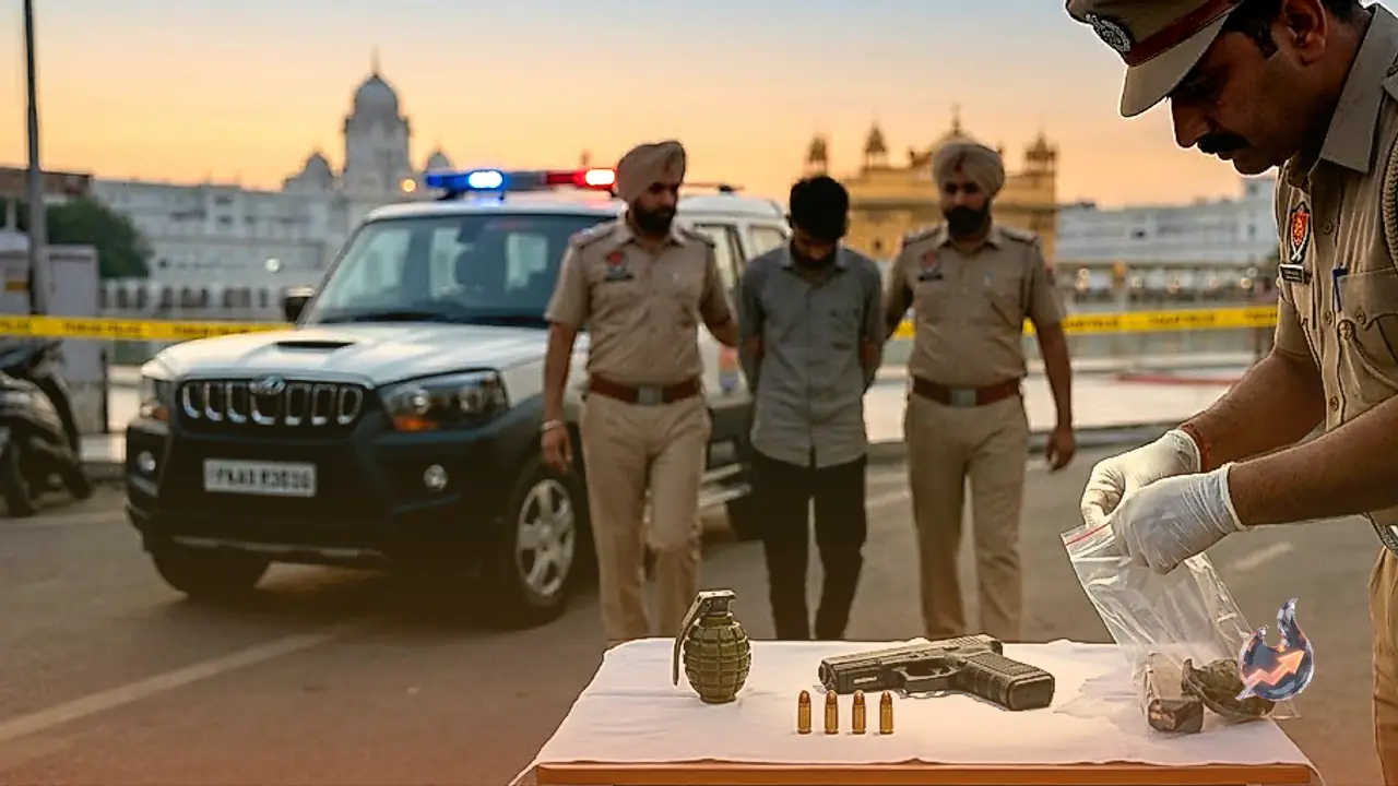 Grenade and Glock Pistol Seized in Amritsar as Punjab Police Bust ISI-Linked Terror Plot