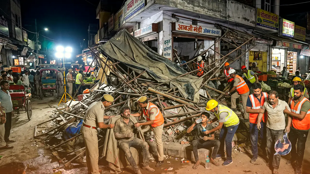 अंबाला की पुरानी सब्जी मंडी में जर्जर दुकान का छज्जा भरभराकर गिरा, मलबे से तीन लोग जिंदा निकाले गए