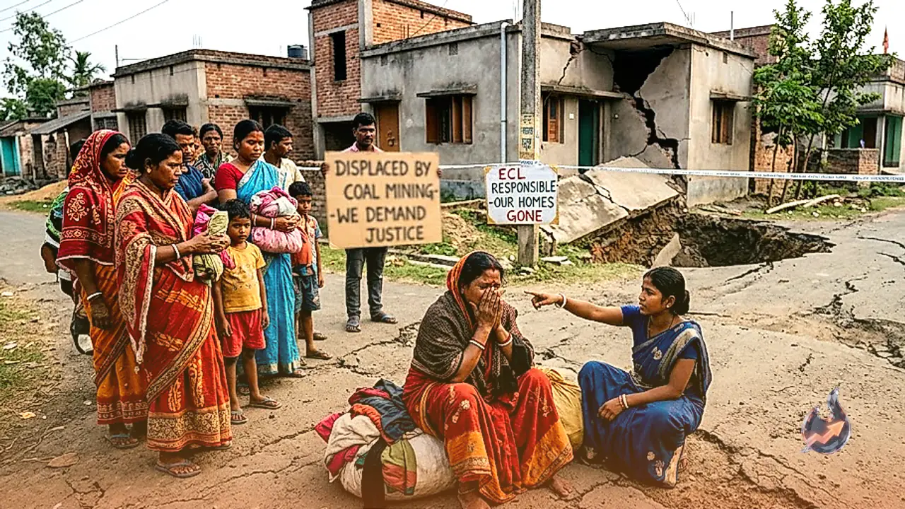 अंडाल में खदान क्षेत्र की जमीन धंसने से मची तबाही, 1000 लोग हुए बेघर और ईसीएल प्रबंधन पर फूटा गुस्सा