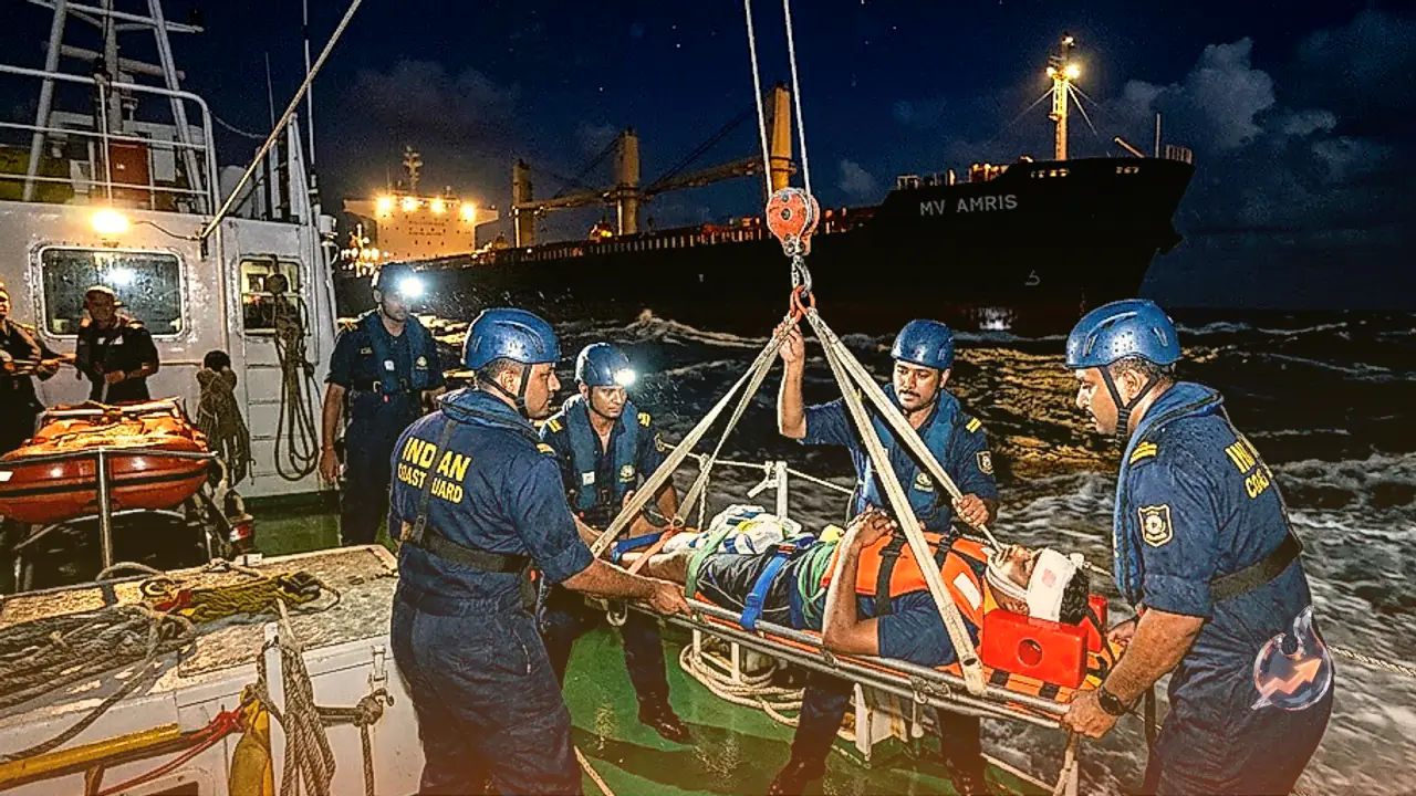Indian Coast Guard Evacuates Critically Injured Bangladeshi Sailor in Night Sea Rescue off Andaman